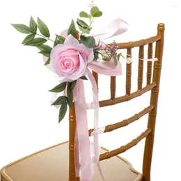 Декоративные цветы шелк с низким уровнем технического обслуживания искусственный цветочный стул обратно для свадебного букета