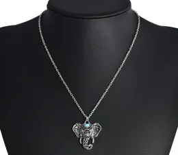 Bohimijski cygański naszyjnik wisiorek naśladowanie tajsko srebrna maskotka słonia dhinestone słońce księżyc elegancka biżuteria bohemia 8474043