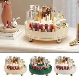 Storage Boxes Dressing Table Box 360 Degree Rotation Skincare Product Rack Fashion Plastic Makeup Organizer For Cosmetic Lipstick Case