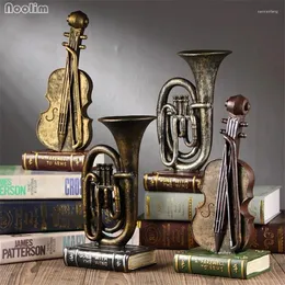 Decorative Figurines NOOLIM Resin American Musical Instrument Furnishings Office Living Room Bedroom Tabletop Ornaments Home Bar Cabinet