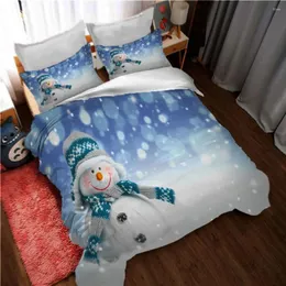 Bedding Sets Cartoon Kids Set Children Bedclothes Merry Christmas Snowman Pattern Quilt Cover Pillowcase AU Single Duvet