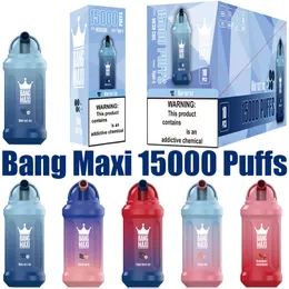 Aivono Aim Bang Maxi Puff 15k 15000 Puffs Одноразовые варки E -сигареты 0% 2% 5% 23ml Предварительно заполненная катушка сетки 650 мАч.