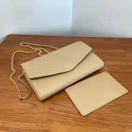 12A top Mirror quality luxury bag Classic Designer Bag ladies' handbag Envelope Flap Bag genuine leather bag Women's Wallet Card Case Chain bag Top quality hardware
