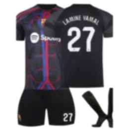 2324 바르셀로나 공동 특별판 9 Lewandowski 21 De Jong 6 Gavi Football Jersey Set Quick Drying