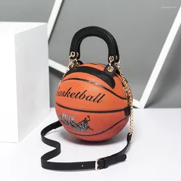 Torby na ramię projektant marki PU skórzany łańcuch Women Messenger Bag Crossbody for Female Personality Basketball torebki i torebki