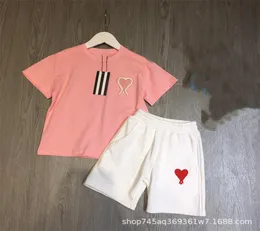 2021SS Детская одежда Дизайнеры Детские мальчики Поло рубашки хлопковые короткие сет