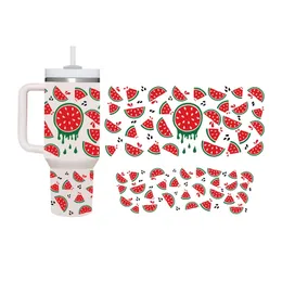 UV DTF Cup Wrap -Übertragungsaufkleber für Tassen Becher Tumbler Libbey CAN CAN Coffee Wrap 40oz 40 Unzen Druckkennzeichen Aufkleber 1000 Muster Abziehbilder DIY DHL