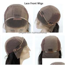 人間の髪のかつらの短いボブレースフロント卸売ペルーのフロリダ黒人女性ベンダーのためのボディ波ドロップデリバリー製品レミーバージンDH6QS