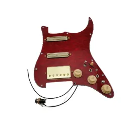 Cables Guitar Pickups Prewired loaded Pickguard Humbucker Pickups Alnico 5 HSS Wiring Harness Single Cut Features Gold Set For /Strat