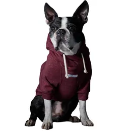 ペットの服、犬4本足のパーカー、長袖のドローストリングフィット、暖かさのためのソリッドカラードッグパーカー-Leboqipaishi 04