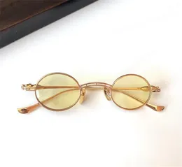 Vintage Fashion Design Sonnenbrille Lux kleiner ovaler Rahmen zarte Vollmetallrahmen Einfacher beliebter Stil UV400 Schutzbrille2588897