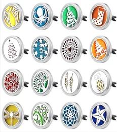 10PcsLot Aromatherapy Car Diffuser Jewelry Magnet Diffuser Locket Car Vent Clip Removable Clip Perfume Locket Christmas Gift C02287472262