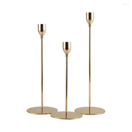 Candle Holders Elegant Stand Golden Fine Workmanship Single-head Candlestick Taper