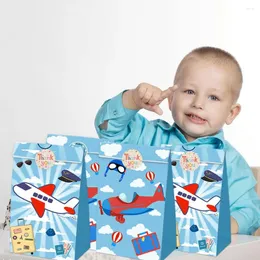Wrap regalo 8pcs Aeroplane Goodie Borse feste orari di carta Flies Tratta il genere Shower Gender Reveal Goody Kid