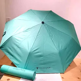Sushade de marca da moda com dobragem totalmente automática, proteção UV, guarda -chuvas ensolarada, guarda -chuvas da rede de sol vermelho