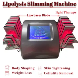 LIPO Laser Diodo Slimming Machine Abdominal Remoção de celulite Não invasiva Terapia de luz de 650 nm de comprimento de onda