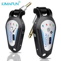 الجيتار Kimafun KMG207 قابل لإعادة الشحن 2.4 جيجا هرتز نظام الجيتار اللاسلكي مستقبل المرسل الرقمي لخزان الجيتار الكهربائي كمان باس