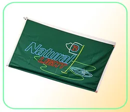 Naturdays Natural Light Banner Flag Green 3x5ft Printing Polyester Club Team Sport inomhus med 2 mässing GROMMETS4734146