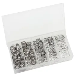 200pcs 56789 mm Zmieszany podwójny podzielony stał stały pierścień łączący Assorted Staging Stalik Stack Akcesoria dla pustych przynęt7629618