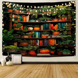 Tabestries Bookshelves Bücherregale Hintergrunddekorationen Wohnzimmer