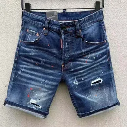 24SS Explosion Models Microelastic tyg Europeiska och American Fashion Street-märke D2 Jeans Herrkvalitet Tvätta den senaste pickupdesignern