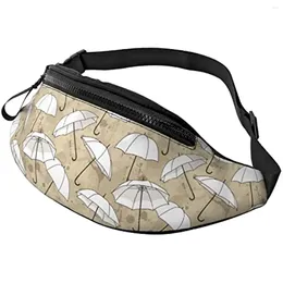 Backpack Umbrella Tile Fanny Pack Rainy Bag Funny Hip Bum para Man Women Outdoors Running Highking Polyester Casual Macks