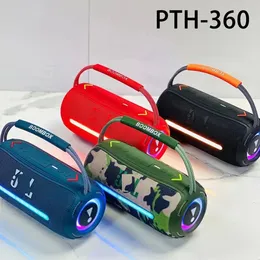 PTH-360 Trådlös Bluetooth Audio Portable Outdoor RGB Portable TWS Subwoofer Card Small Högtalare