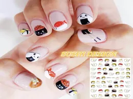 Série Hanyi Hanyi29391 Designs de sushi ovo fofo legal 3d unhas adesivos de decalques de decalques diy unhas Decorações de ferramentas de unhas1730641