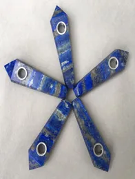 10 cm12 cm LAPIS naturale Lapis Lazuli Tubo di fumo Crystal Pipe Six Prism Estero Tubo di combattimento straniero4153765