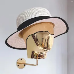 装飾プレート壁に取り付けられた帽子ラックビンテージスタイルモデルマネキンヘッドストレージホルダー