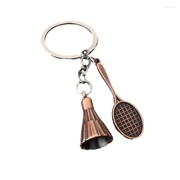 Keychains 100pcs/lote 2024 Badminton Keyrings Creative Chain de liga de zinco Creative