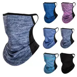 Scarves Silk Fishing Cycling Bandana Mesh Face Cover Half Mask Hang-Ear Neck Cool Tube Scarf Sport Running Hiking Hunting