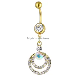 Nawel Bell Button Pierścienie Yyjff D0595 Plant Belly Ring Mix Colours Drop dostawa biżuteria Body Dhqaj