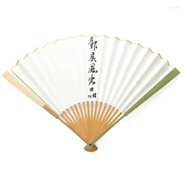 Decorative Figurines Folding Fan Bamboo Rice Paper Ventilador Blank Painting Calligraphy Ventilateur Portable Chinese Style Fans