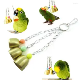 مستلزمات الطيور الأخرى 1pcs Pet Pubrot Bell Toys ملونة جوفاء كرة التدوير لعبة الببغاء ببغاء ببغاء مضغ قفص المرح