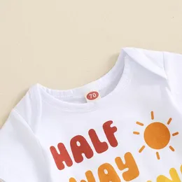 Zestawy odzieży Baby Boy Half Birthday Strój Way Around the Sun Romper Pants Hat 3pcs Set Cake Smash