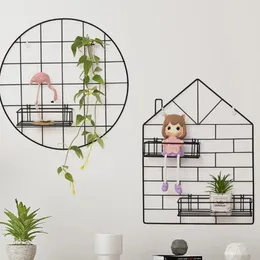 Decorative Plates Wall Grid Display Po Panel Hanging Mesh Heart Wire Picture Iron Rack Holder Metal Panels Frame Boards Memo Net Pictures
