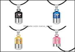 Pendant Necklaces Pendants Jewelry Stainless Steel Urn Cremation Ashes Necklace For Women Men Family Heart Save Love Open Locket L8655863