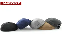 JAMONT Casual Men Hats Beanie Skullcap Solid Cotton Beanies Fashion Hat New Portable Casquette2265572