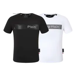 Philipe Plein T Shirt Mens Designer Tshirts العلامة التجارية للملابس Rhinestone Skull Men T-Shirt Round Dound Ss Ss مع بلورات الهيب هوب Tshirt Top Tees230 853