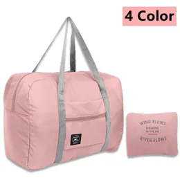 Bolsas de armazenamento de grande capacidade Nylon dobrável Bolsa de viagem Rous Organizadores Unissex Bagage Mulheres Bolsas à prova d'água Homens de viagem