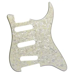 Cables FLEOR No Mounting Hole Guitar Pickguard ST SSS Scratch Plate For Electric Guitar Parts, 4 Colors Choose