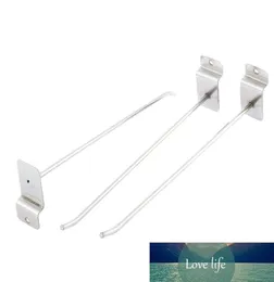 20cm Long Slat Wall Hooks Silver Tone 3 Pcs for Board Shelf Shelving7472015