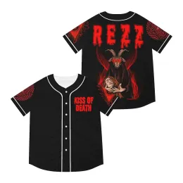 Rezz Spiral Rave Short Sleeve T-shirt Baseball Jersey Streetwear Hip Hop Baseball Uniform Casual Sportwear Fashion Clothes