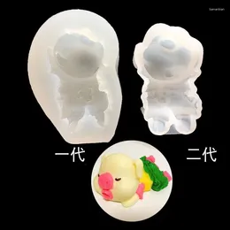 Bakformar diy kreativ animal gris glass silikon mögel 3D tredimensionell mousse saliv kaka kisel 19-79