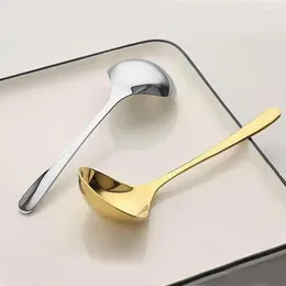 Kaşık çorbası kaşık servis ladle paslanmaz çelik altın çay kaşığı büyük kepçe kepçe yemek kaşığı mutfak için gümüş sınıf