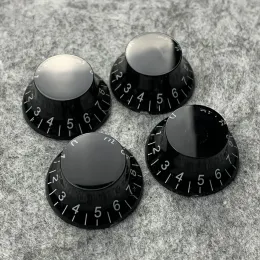 Kable Flear 12pcs Top Hat Electric Guitar Knobs Buts Black Black for LP SG Style Parts Guitar Parts