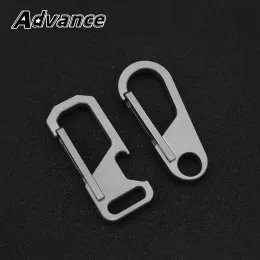 Keychains Titanium Alloy Mechanical Keyring Ring Simple Keychain Belt Outdoor Tool Accessories