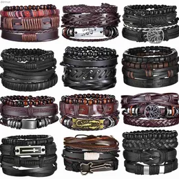 Altri bracciali Memolissa Vinatge Gothic punk intrecciata intrecciata braccialetti per uomini Scorpion Life Tree perle in legno Etnic Tribal Wristbandsl240415