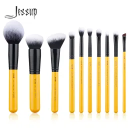 Shadow Jessup Brushes 10pcs Brush de maquiagem de cabelo sintético Fundação de pó de contor